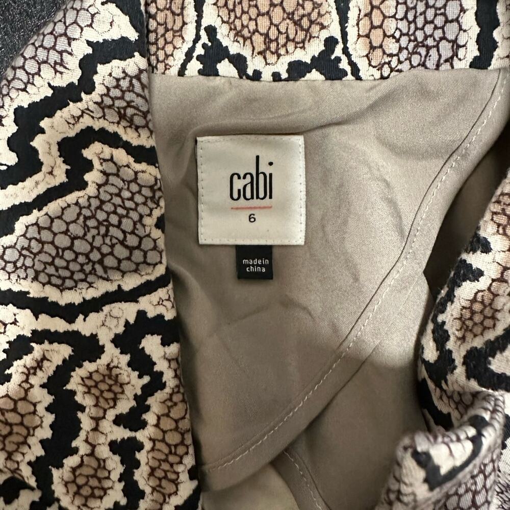 Cabi #3733 Python Blazer Snake Print Tan Gray Jac… - image 6